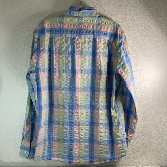 CHARLESTON THREADS Men's
Large Long Sleeve Pink Pastel Colors Button up Shirt - Picture 3 of 7